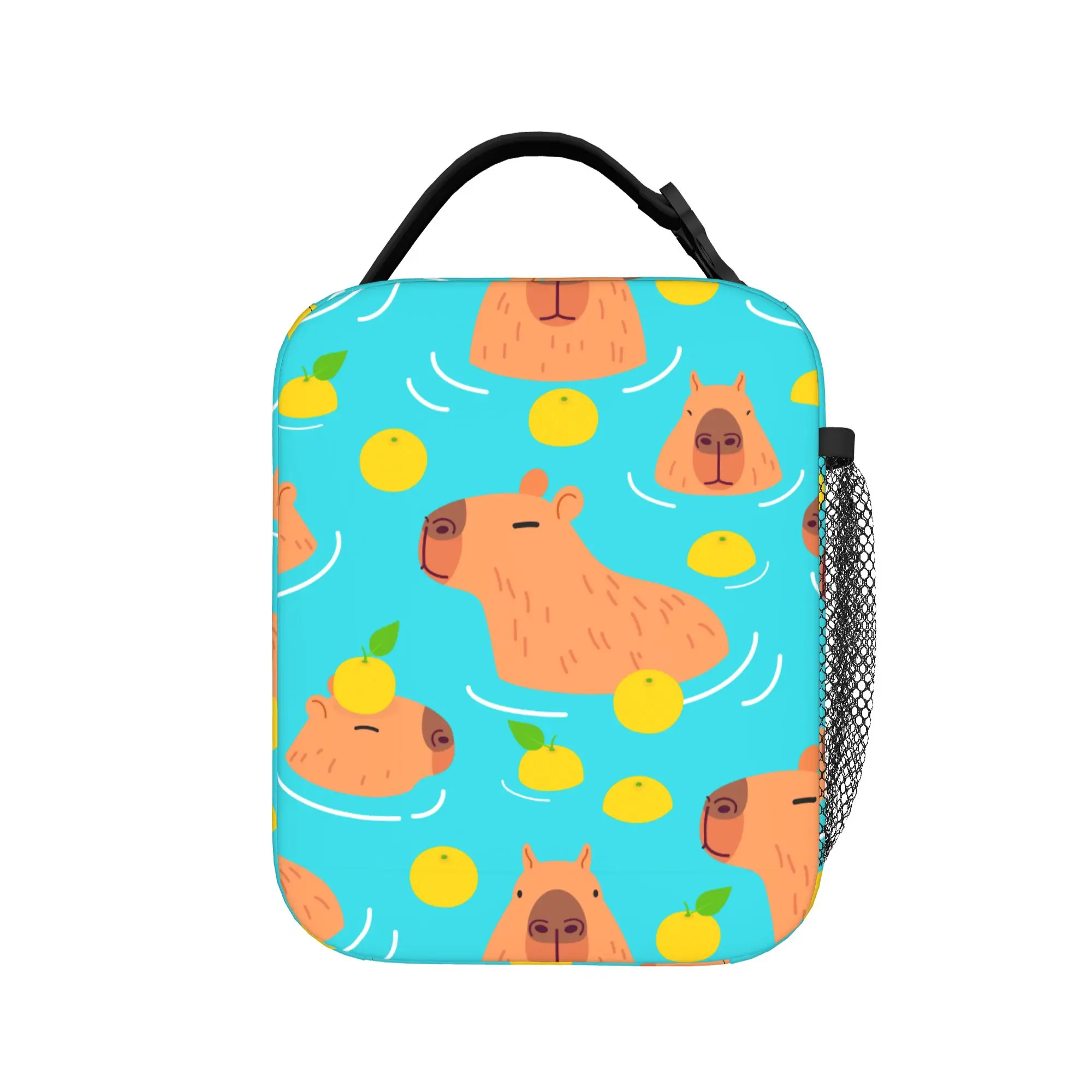 Capybara Cartoon Thermal Insulated Lunch Bags for Work  Portable Bento Box Cooler Thermal Lunch Boxes