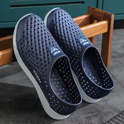 New Summer Man's Baotou Hollow Casual Sport Sandal Soft Sole Non Slip Slip-On Outdoor Beach Sandal Wading Shoes