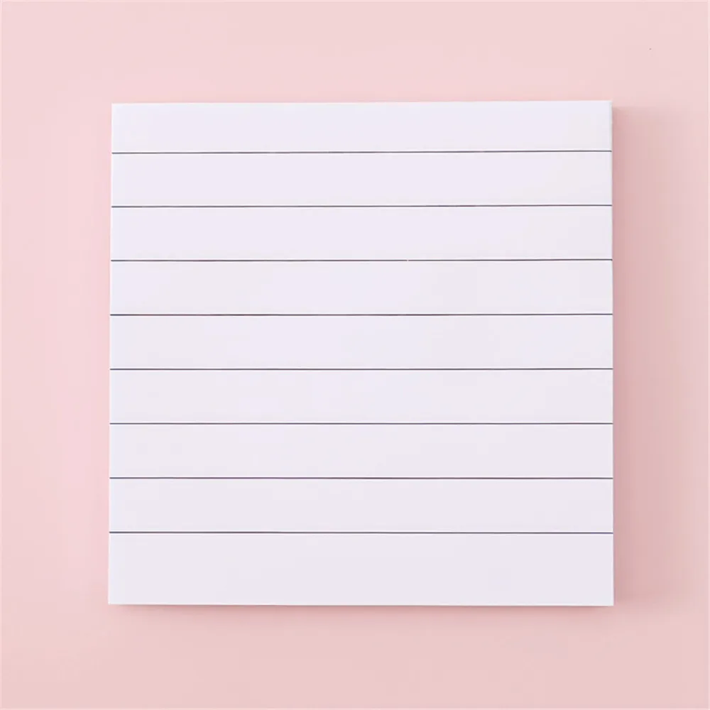 80 Sheets Blank Grid Sticky Note Notepad Portable Bookmark Memo Pad for Making Notes Planning Notepad Office Kawaii Stationary