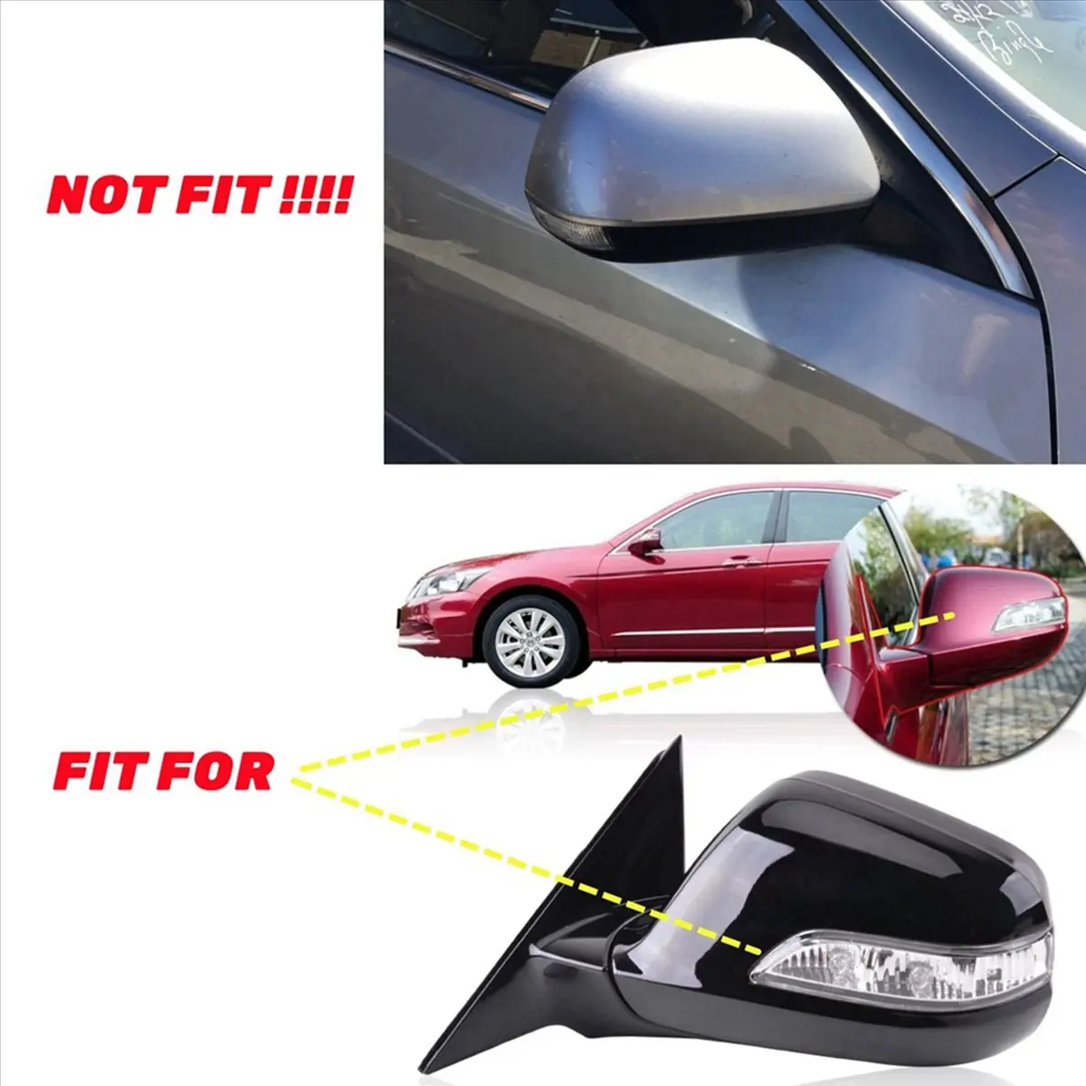 

AT41 2X дымчатый черный динамический указатель поворота, светодиодный индикатор бокового зеркала, мигалка для Honda Accord 08-13 Acura RL 06-09