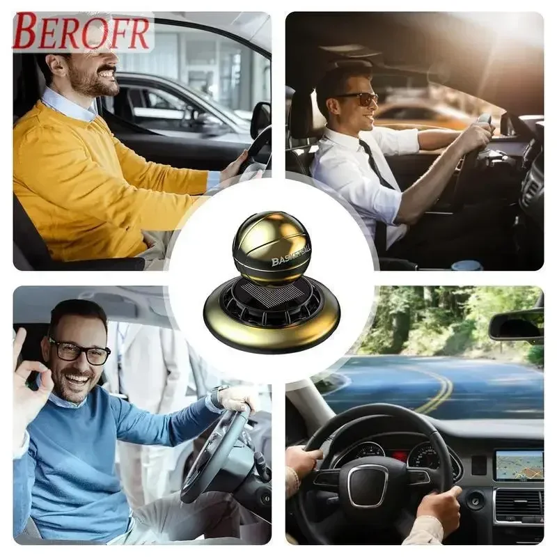 Fragancia para coche, energía Solar, accesorios giratorios para coche, monedas de oro, perfume, accesorios de interior para coche, fragancia nueva de alta gama