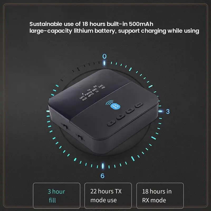 

Reliable-Bluetooth Audio Transmitter Model BTC880 Bluetooth 5.0 Wireless Adapter Multifunction 2-In-1 Audio Receiver Transmitter