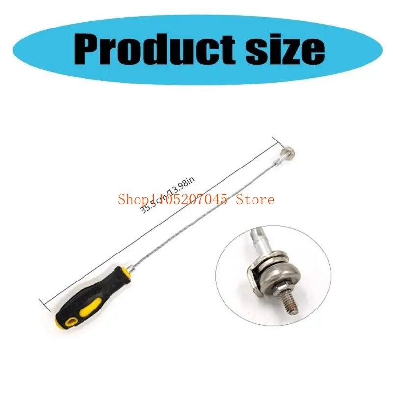 Herramienta magnética para quitar tapones drenaje aceite, llave antiescaldaduras, accesorios para vehículos, 37cd, 355mm