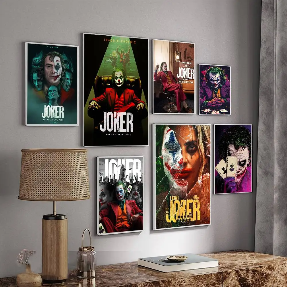 Thriller J-Joker Movie Sticky Posters Whitepaper Sticker DIY Room Bar Cafe Posters Wall Stickers