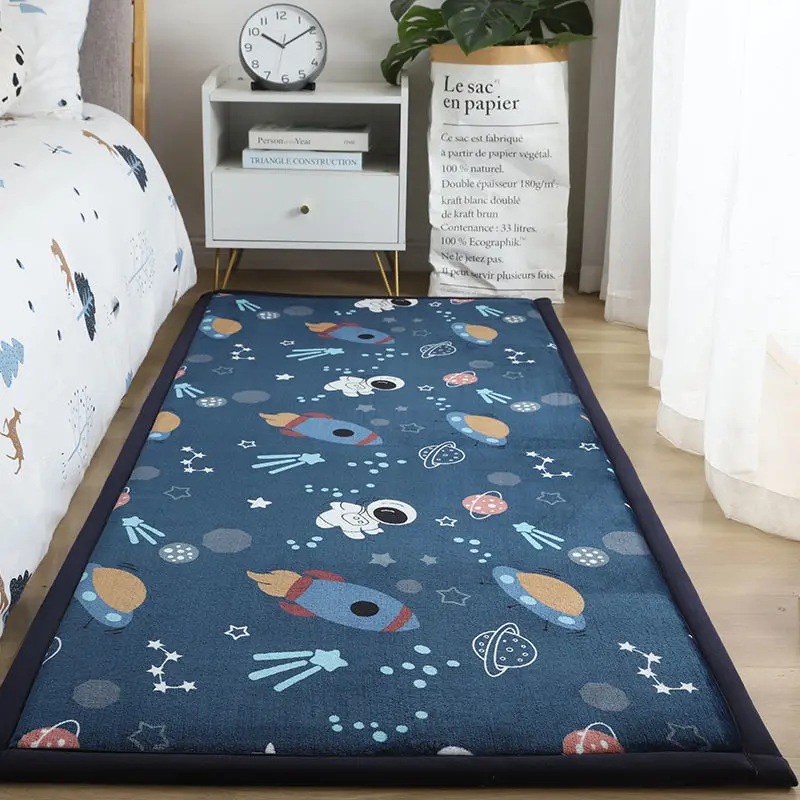 

Cartoon Astronaut Tatami Carpets for Kids, Baby Crawling Mat, Bedroom, Living Room, Bedside, Soft Play Area Rug, 2cm Thick