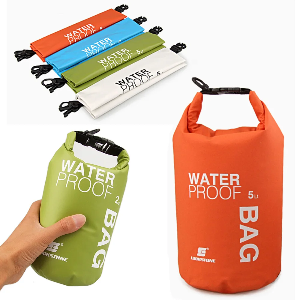 2L/5L/10L/15L Waterproof Dry Bag Pack Sack Swimming Rafting Kayaking River Trekking Floating Sailing Canoing Boating Water Bag