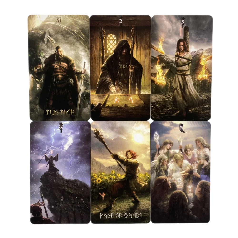 Runic Tarot Cards A 80 Deck Oracle English Visions Divination Edition Borad Playing Games