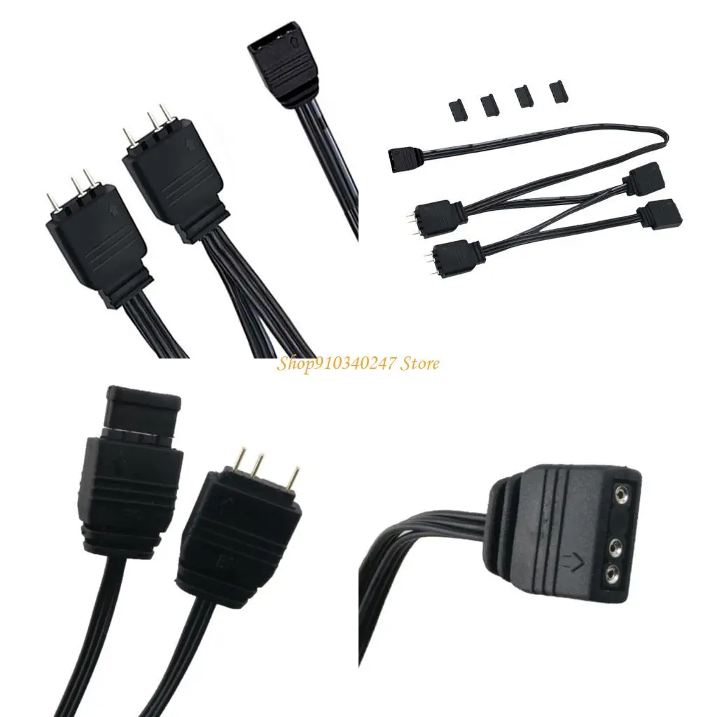 

Q22A Гибкий шнур Argb Splitter Argb Удлиненный кабель 5 В 3PIN ARGB от 1 до 4 мужских кабелей адаптера для компьютера