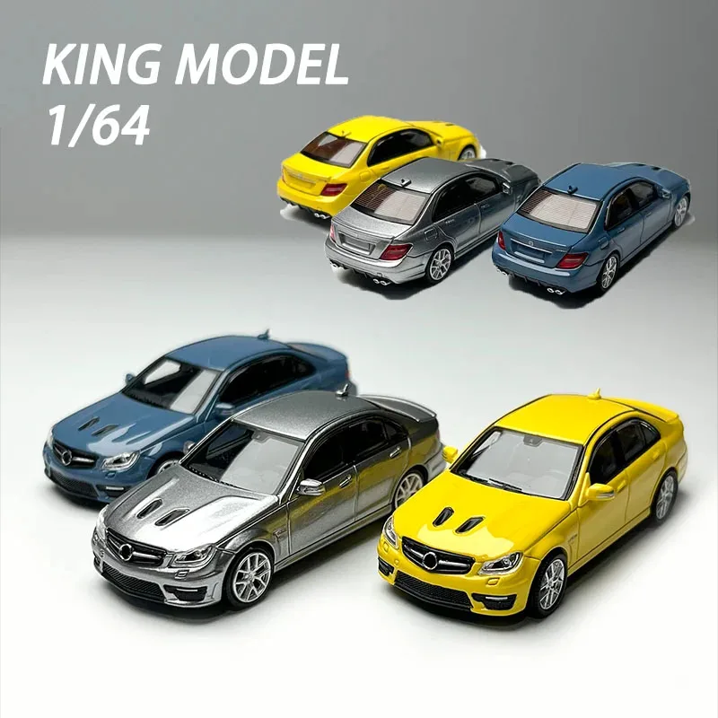 

Коллекционная модель автомобиля King Model 1:64 C63 W204 из сплава, классика, сувенир для взрослых, игрушка, статическая модель для демонстрации