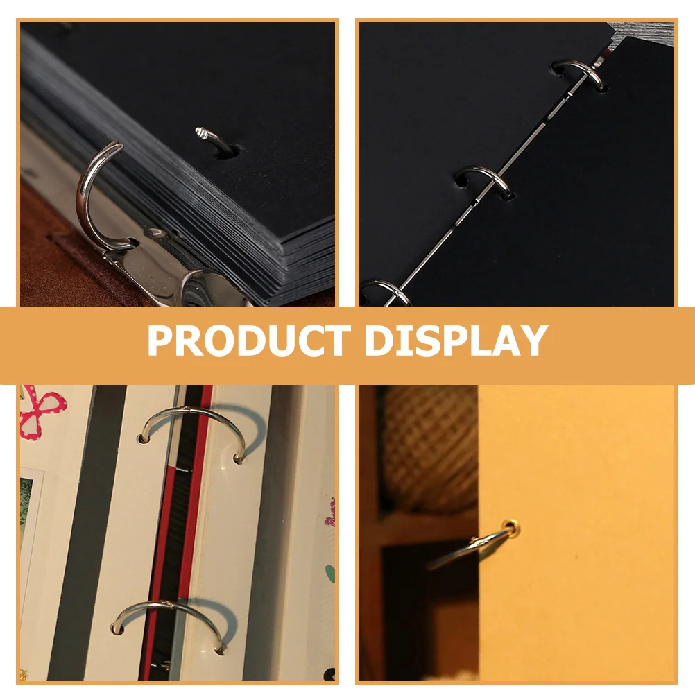 24 szt. Metalowe kółka do segregatora, wielofunkcyjne kółka do segregacji, puste kółka z wzorem gwoździ, łatwe otwieranie i zamykanie do archiwizacji i sortowania notatek.