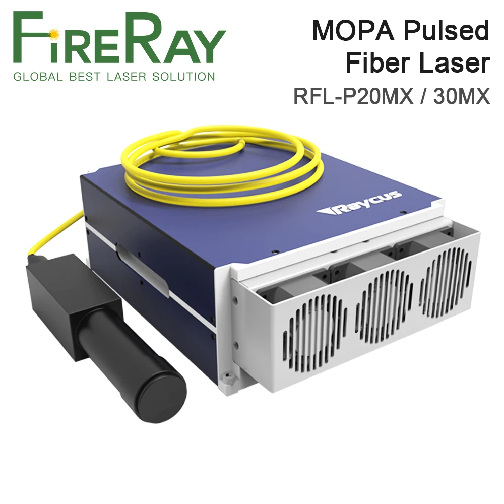 FireRay Original Raycus 20W MOPA Pulsed Fiber Laser Source RFL-P20MX Color Marking DIY Sliver Gold Marking for Marking Machine