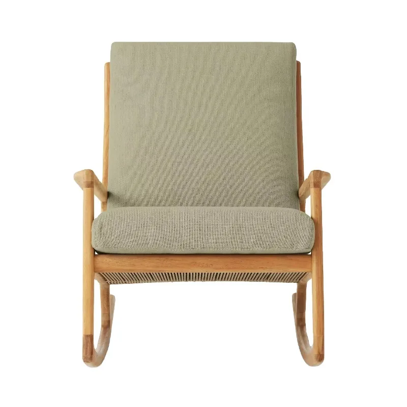 

Американское кресло-качалка из массива тикового дерева для сада на открытом воздухе, семейный отель, кресло для отдыха на балконе B & B