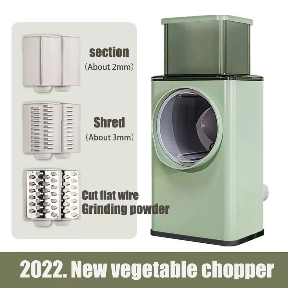 Multifunctional Drum Vegetable Cutter Kitchen Household Circular Vegetable Cutter Rotary Grater Hand Slicer Kitchen Tool