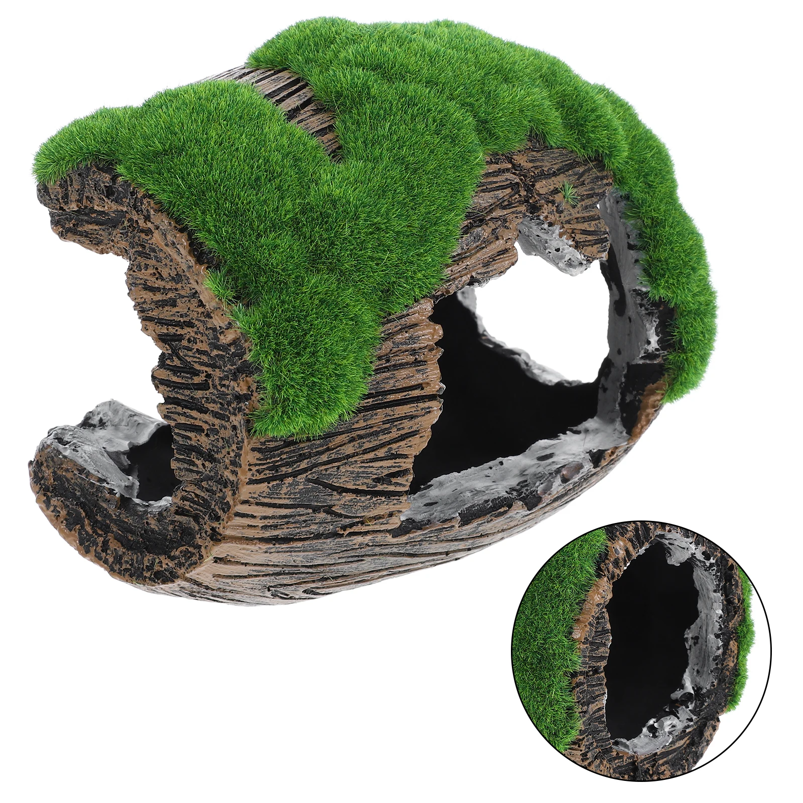 

Aquarium Broken Barrel Fish Tank Decor Resin Hideout Cave for Betta Fish and Shrimp Natural Look Easy Clean Reptile Compatible