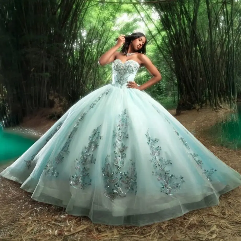 فساتين FURSTENBERG الجنية Quinceanera للنساء بأكمام طويلة وخرز مقطوع فستان مناسبة فيستدوس دي 15 أنوس مخصص #3