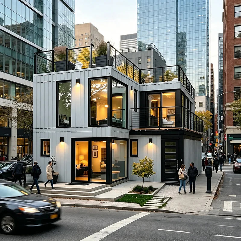 Casa Modular Prefabricada Fácil de Construir, Expandible, de 40 y 20 Pies, con 2, 4 o 5 Dormitorios, Edificio Prefabricado, Casa Móvil