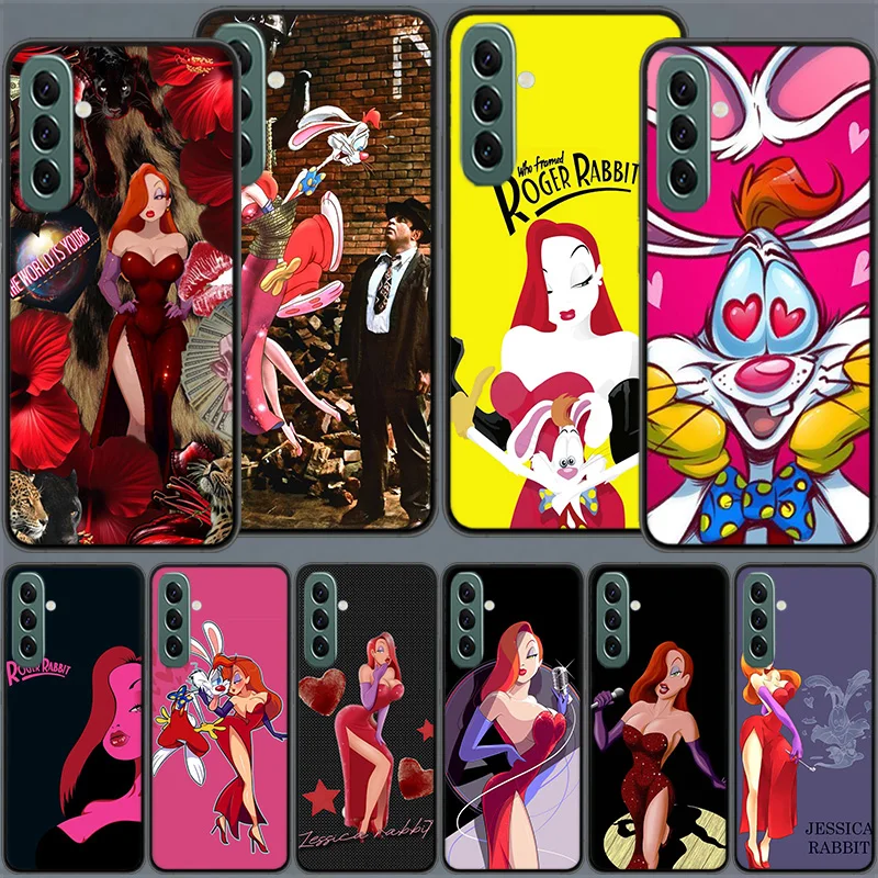 J-Jessica R-Rabbits Phone Case for Samsung A54 A14 A24 A34 A17 A37 A57 A55 A35 A25 A15 A07 A05S A04S A12 A22 A32 A52S A72 Galaxy