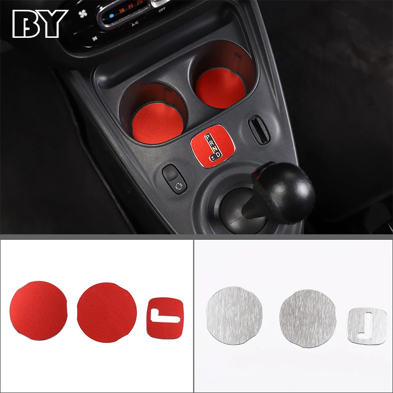 

Car Water Coaster Cup Slot Mat Car Interior Central Control Gear Shift Panel Trim Sticker For Benz Smart 2015-2021 Accessories