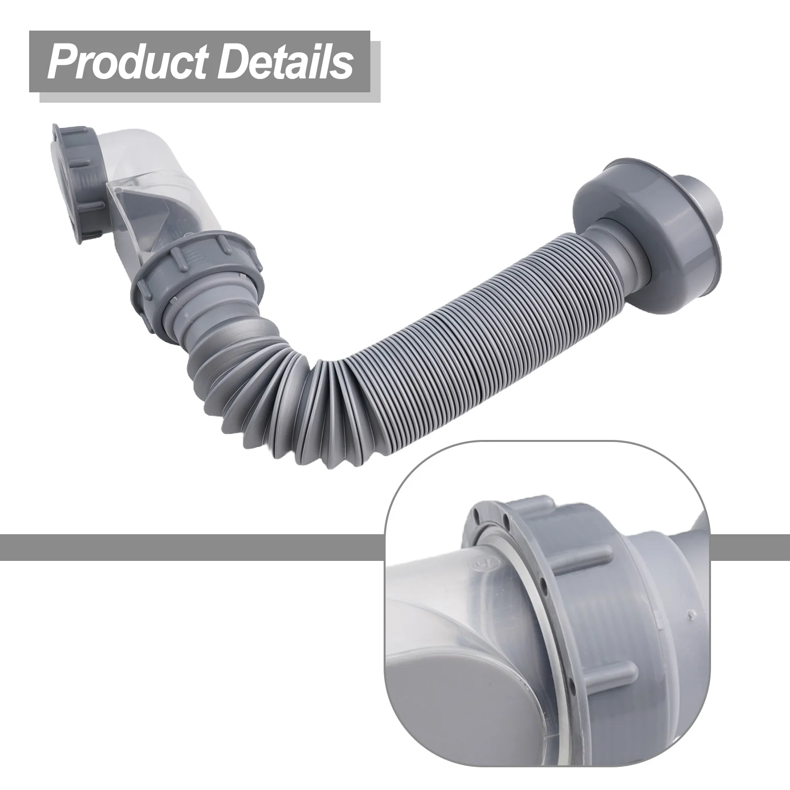 Kitchen Sink Drain Retractable Hose Set Deodorizing Filter With Stop Valve For Washbasin Bathroom Sink Anti Clogging Hose