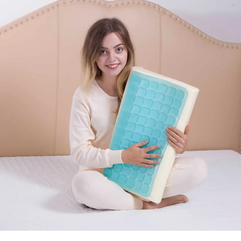 

-Cooling Gel Infused Soft Feeling Memory Foam Contour Bed Pillow