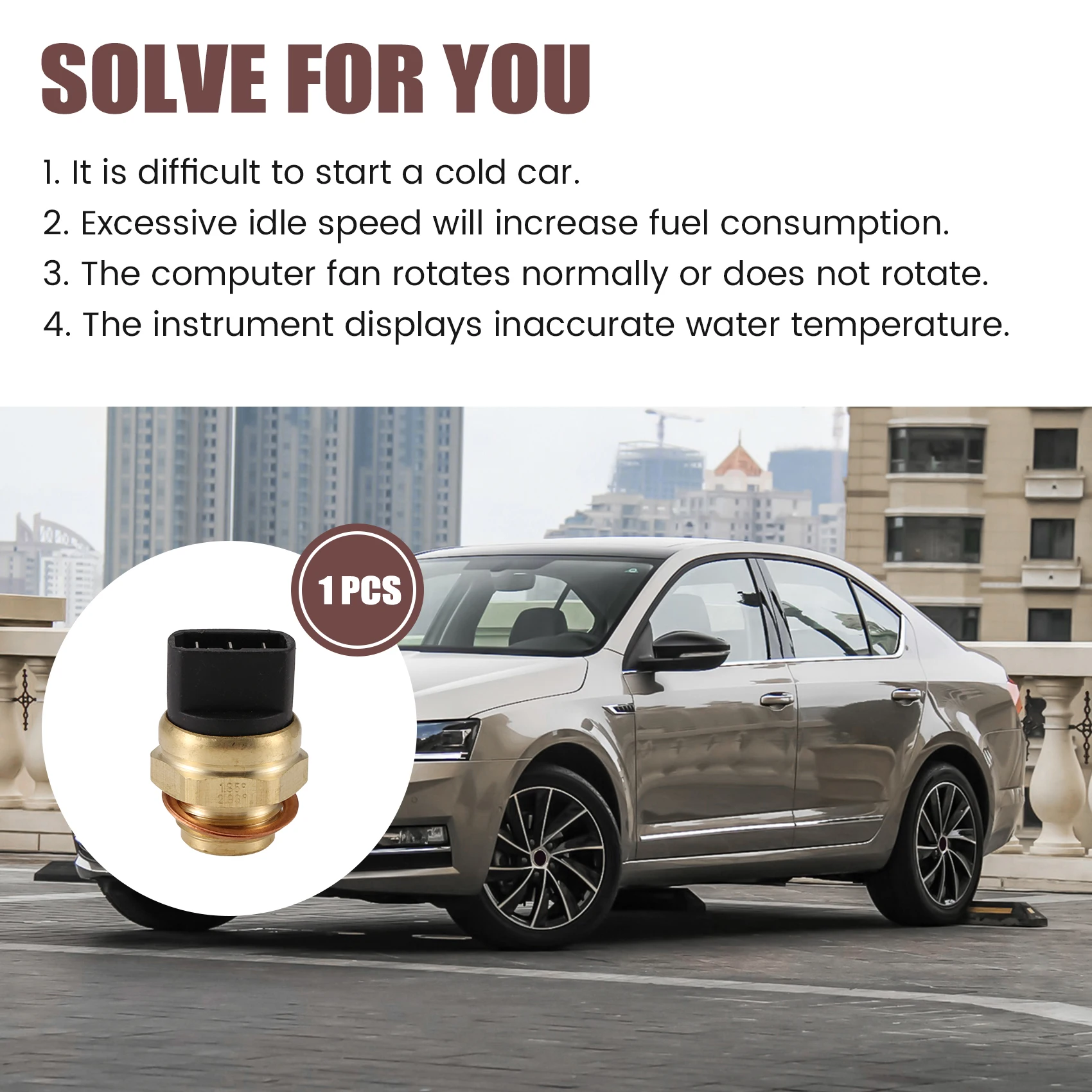 

Hot Selling-191959481C Radiator Fan Temperature Switch Sensor For VW Skoda Seat Toledo Golf New 191959481A 6U0959481A,19195