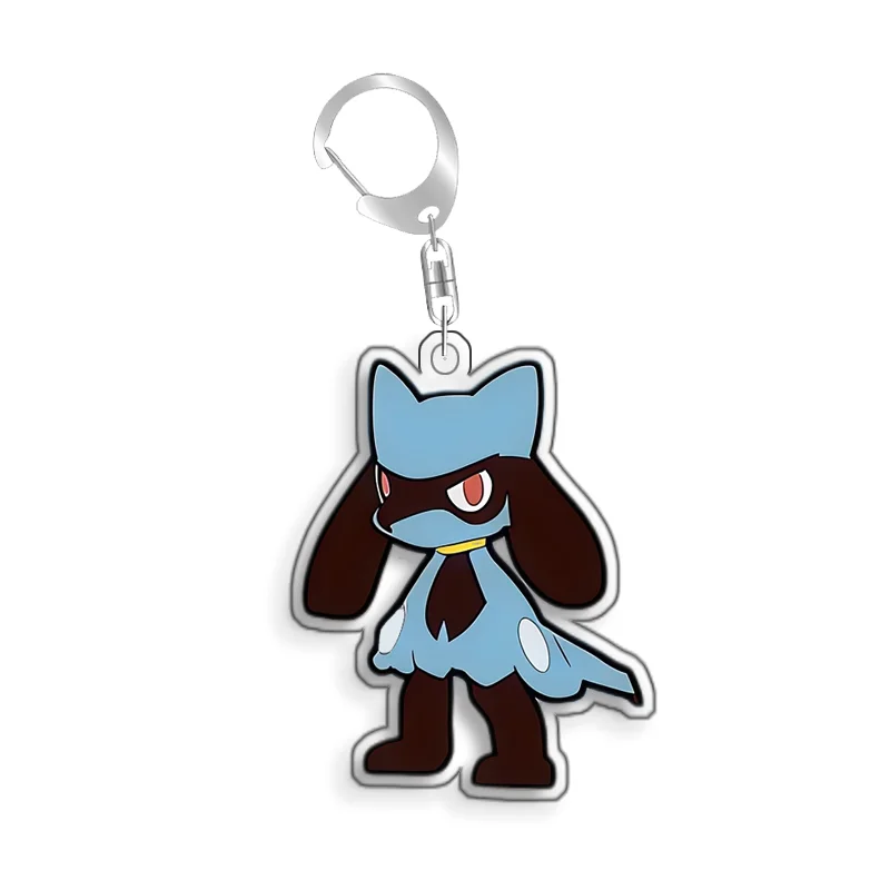 For Pokemon Elf Qikchu Lucario Riolu Genovese Coct original Acrylic selfmade cute Cartoon Anime Keychain Pendant Toy gift 5cm