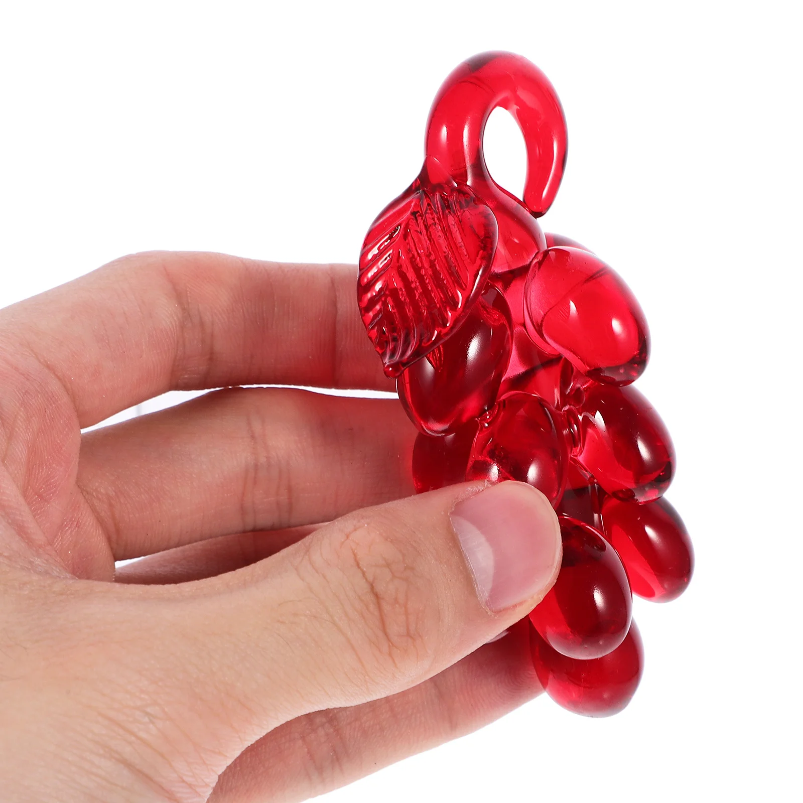 

Vivid Crystal Grape Decorative Statue Dazzling Fake Fruit Craft for Living Room Kitchen Shelf Table Top Display Home Warming