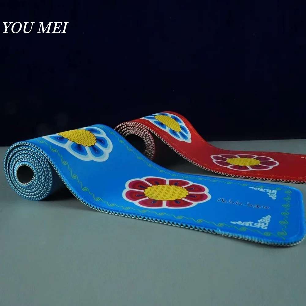 Nepal Home Ritual Mat Slip Vajra and Hand Drum Pad Tibetan-Style Eight Auspicious Symbols Holy Water Bowl Buddhist Item Mat