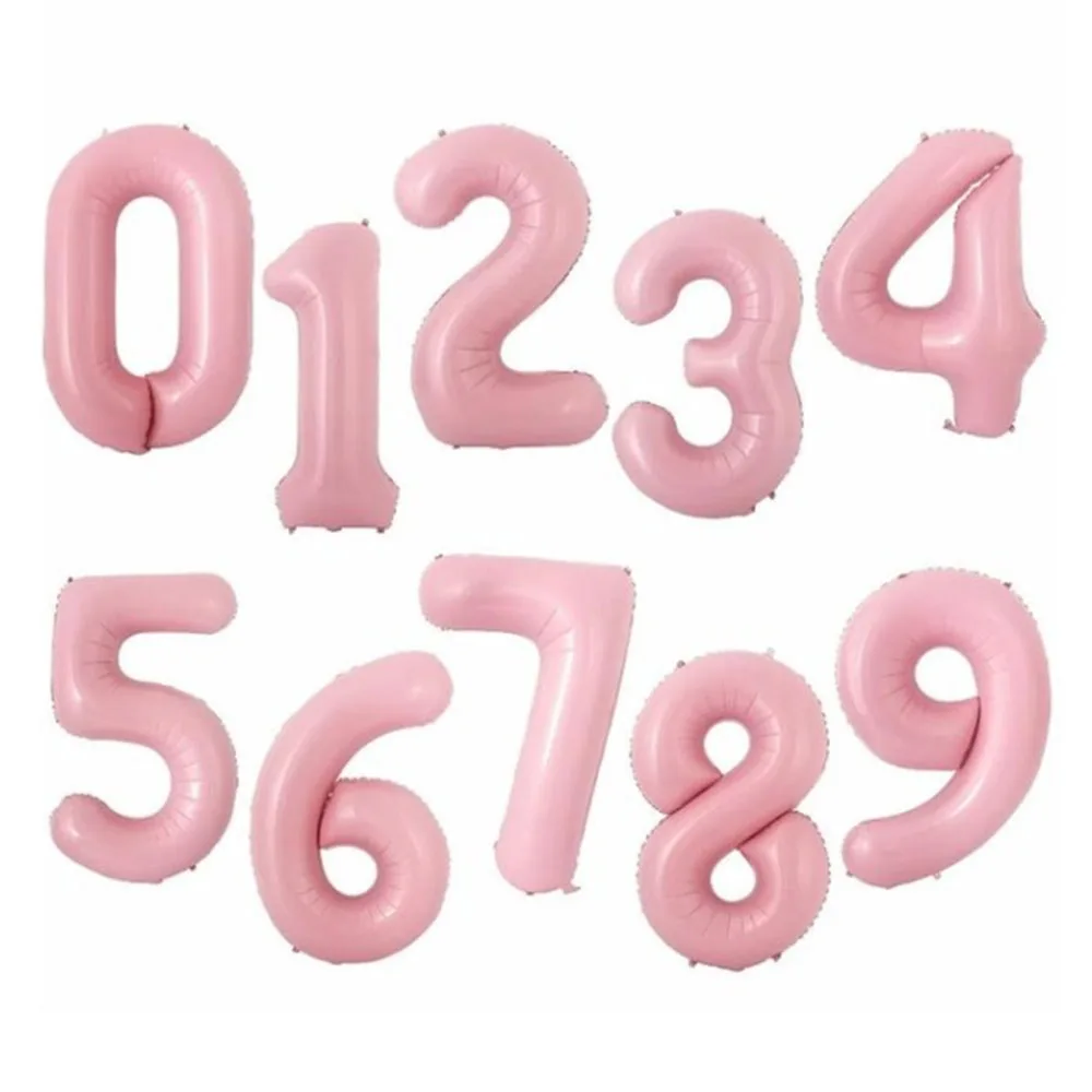 40inch Pastel Baby Blue Pink Foil Number Balloon 1 2 3 4 5 6 7 8 9 Birthday Party Baby Shower Wedding Decoration Festival Ballon