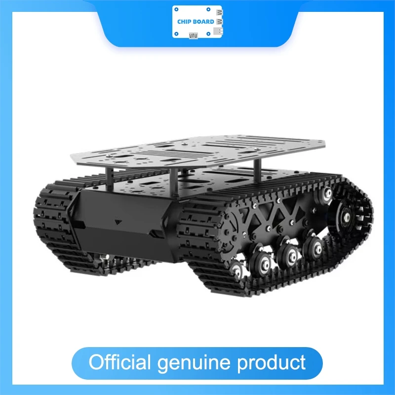 Hiwonder Tracked Vehicle Chassis with All-Metal Suspension, Heavy-Duty Shock Absorption and Encoder Motors for Tank-Style Robots