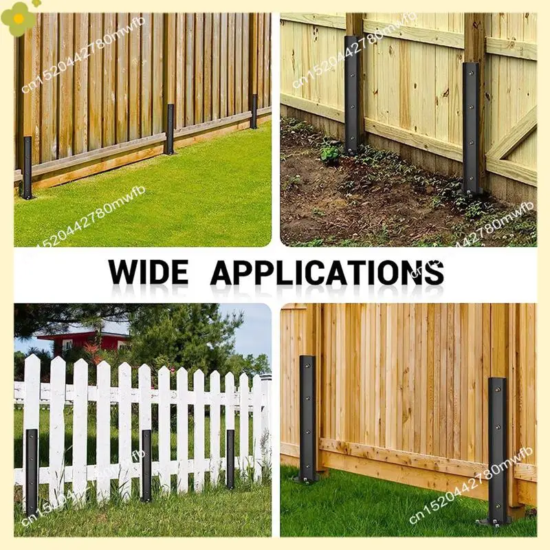 

LDHL 2PCS Fence Post Anchor Kit Heavy Duty Steel Fence Post Repair Stakes Fence Post Anchor Ground Spike For Repairing