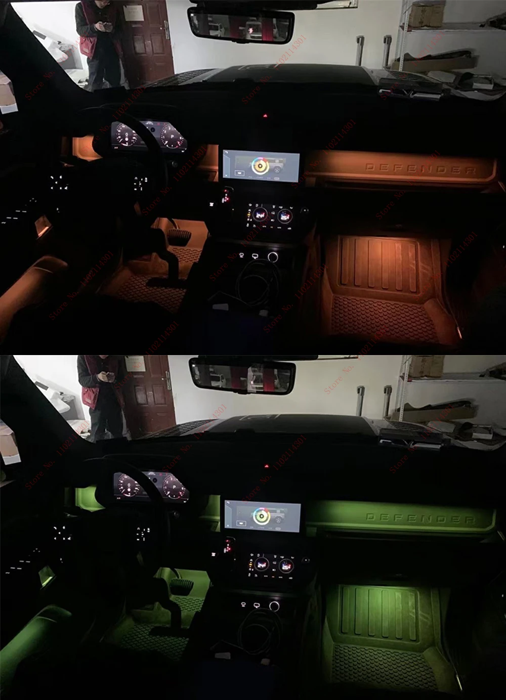 For Land Rover Defender 2020-2025 Evoqu 15-25 APP Control Car Dashboard Door Atmosphere Lamp Led Strip Decorative Ambient Light view 6