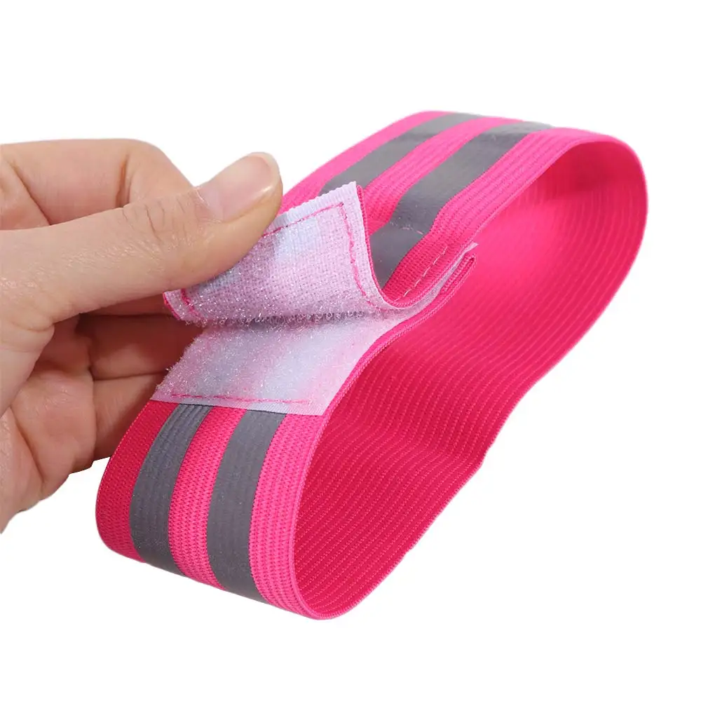 8PCS Multifunctional Warning Reflective Bands Adjustable Safety High Visibility Reflect Straps Elasticated Reflector Tape Leg