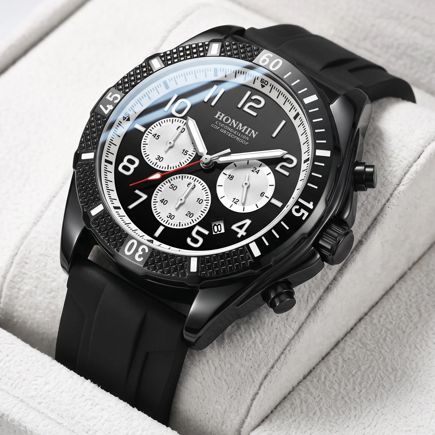 Big digital sports men's quartz watch multifunctional chronograph calendar men's business sports watch is a great gift for him