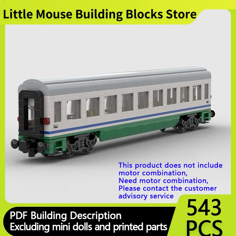 

City Car Model MOC Building Bricks Italian Intercity PAX Wagon Modular Technology Gifts Holiday Assemble Children Toys Suit