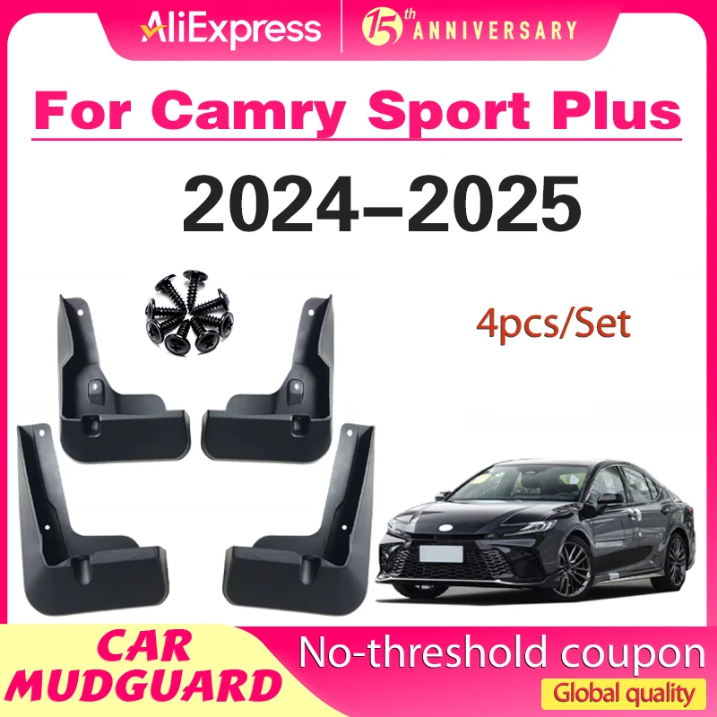 

MudGuard for Toyota Camry Sport Plus 2024-2025 Car Tire Fender Soft Rubber Premium Splash Guard Accessories, Retrofit