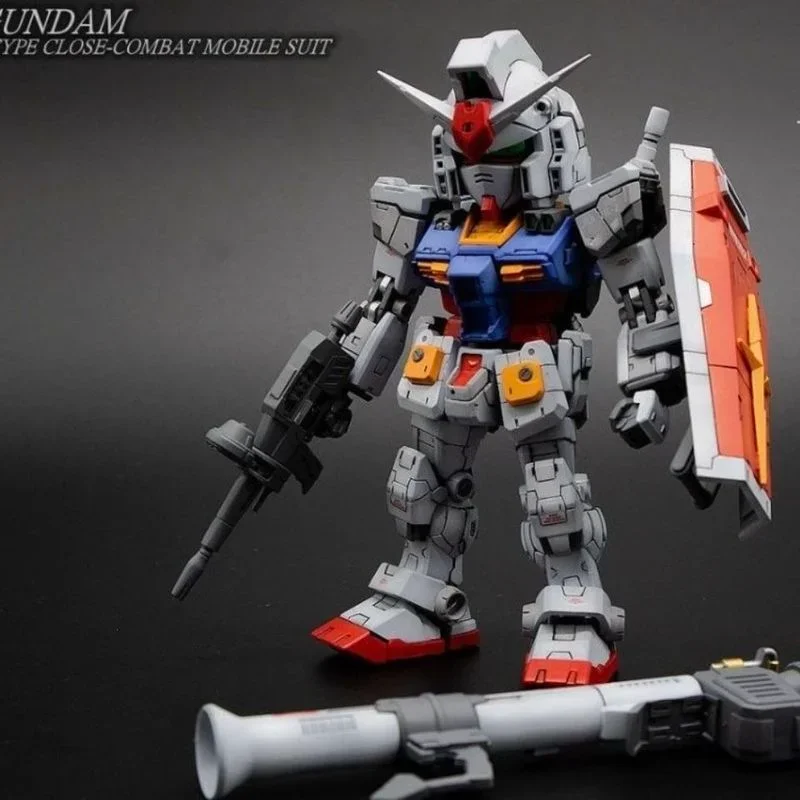 SUNTOYS SD BB RX-78 GUNDAM duża głowa kolor podstawowy podwójna broń konfiguracja Model figurka Anime rysunek prezent świeżość