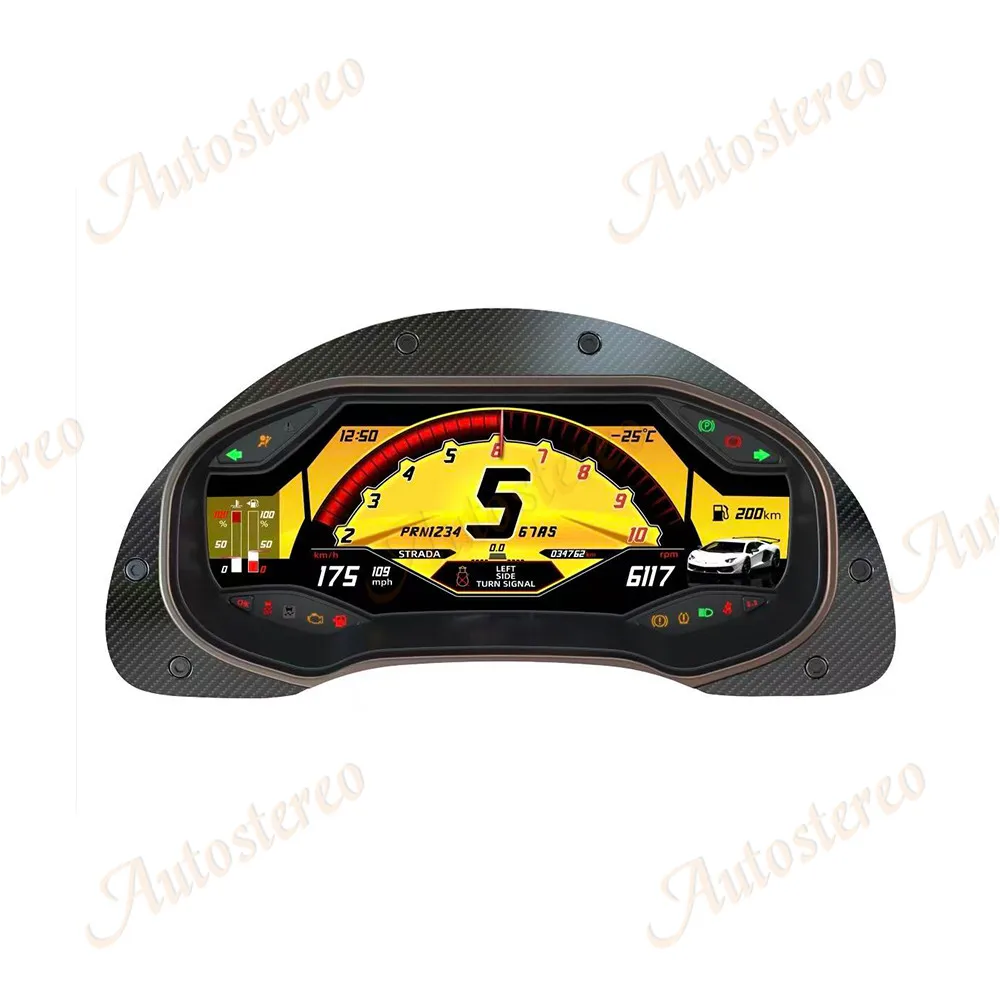 Car Speedmeter Supercar For Lamborghini Gallardo 2003-2013 Car Digital Cluster Virtual Cockpit Multimedia Player CP Dashboard