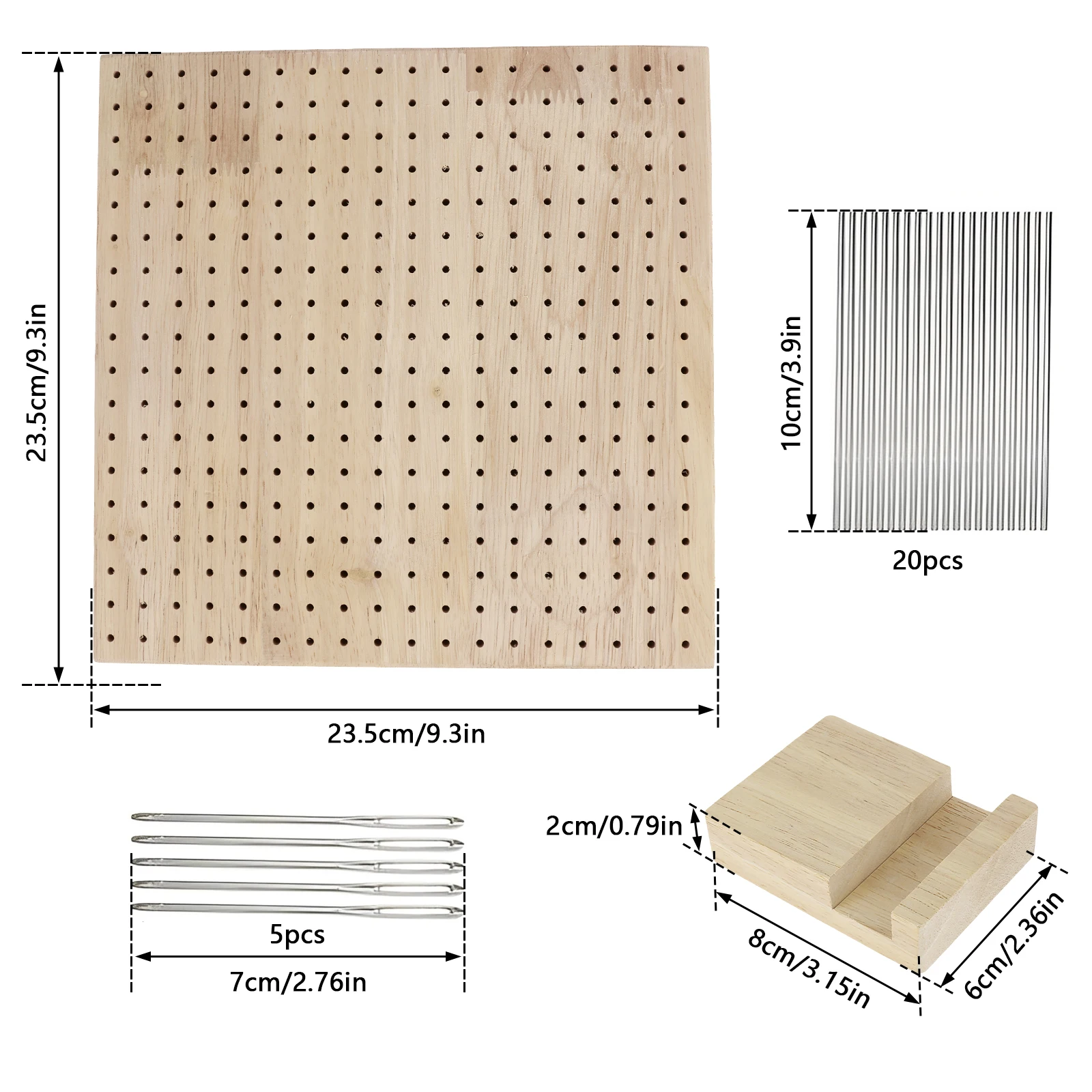 Wood Crochet Blocking Board Kit Handcrafted Knitting Blocking With Rod Pins For Knitting Granny Squares Crochet Board Crafting