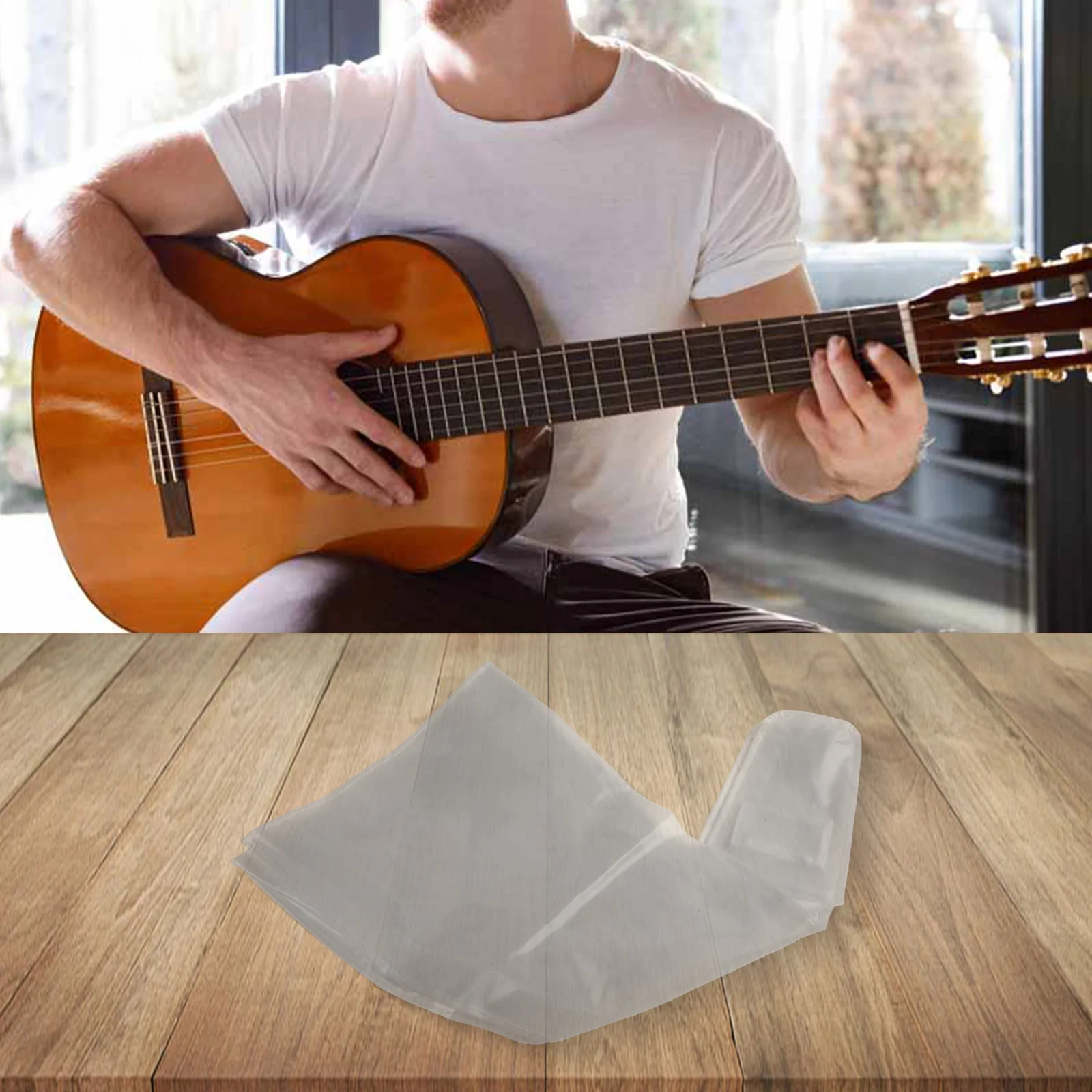 

Wall Mount Dust and Water Resistant Guitar Cover Bag for Acoustic Electric Classical Bass Guitars with Convenient Back Opening
