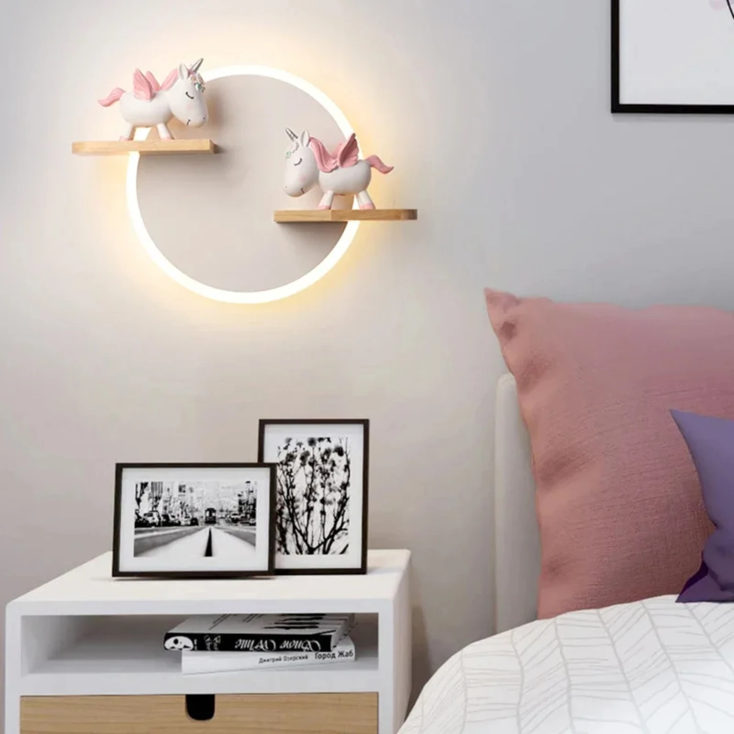 Nordic Modern Sconce Wall Light, Lâmpada de parede LED, Quarto de criança, Cabeceira, Decoração do corredor, Iluminação interior, 6Pa, Novo