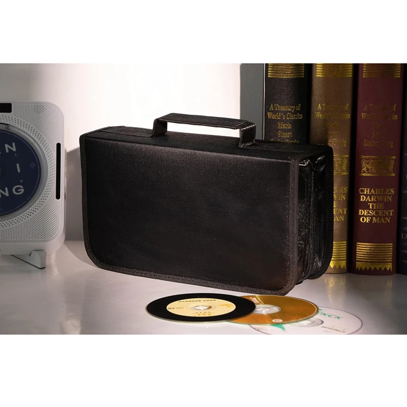 Organisateur durable de étuis pour DVD de 128 capacités - Portefeuille pour CD portable CCidea pour la maison et les voyages - Classeur de transport de protection en plastique