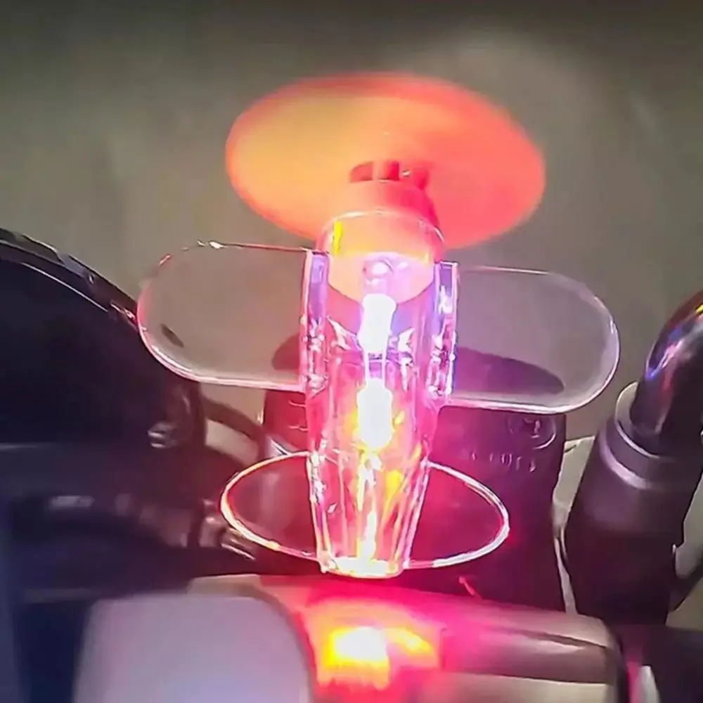 Plastic Wind Power Generation Airplane Red Blue Yellow Transparent LED Light LED Light Airplane Aircraft Ornament
