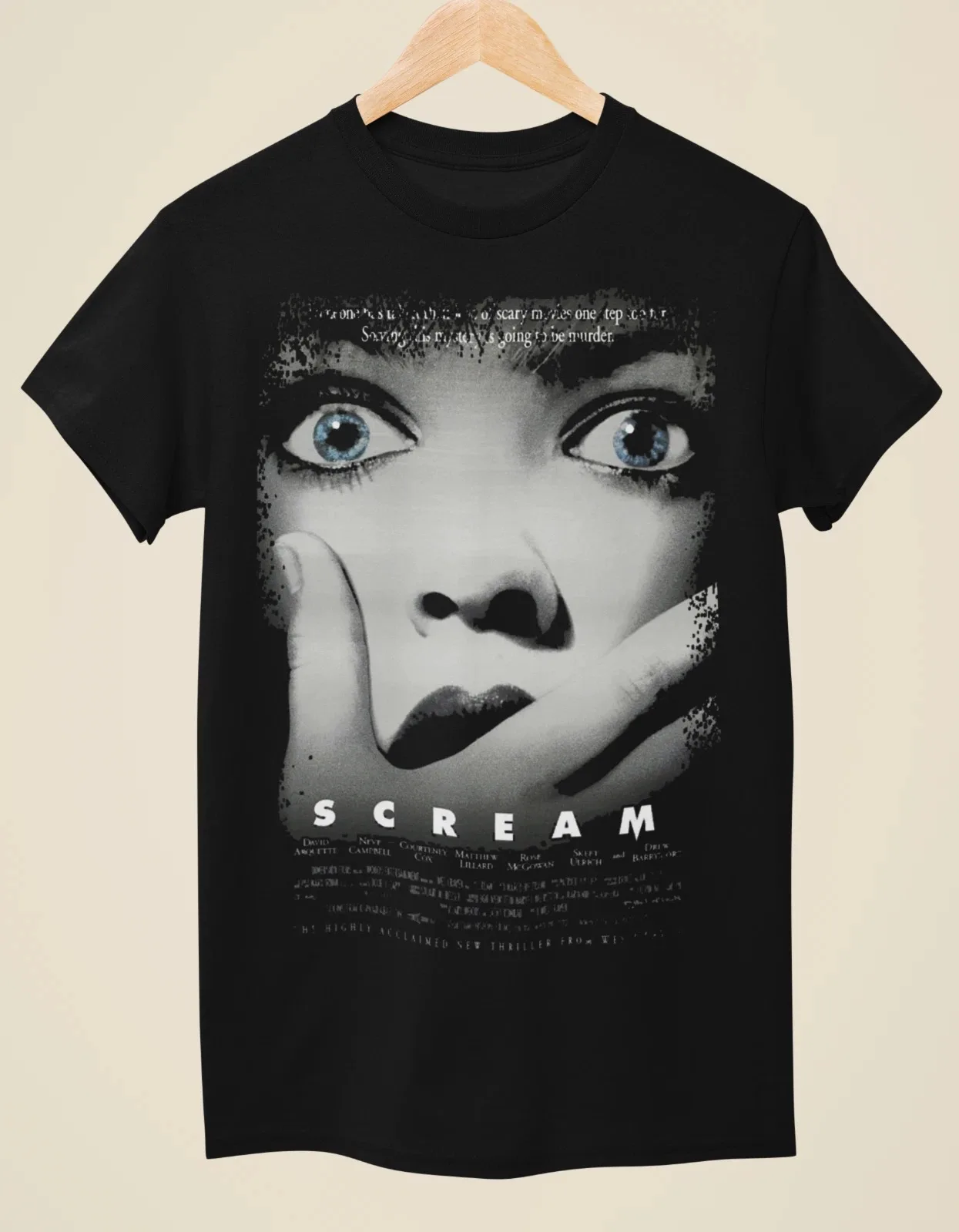 Scream Movie Poster Inspired Graphic T-Shirt Cotton Men Women Streetwear Tee