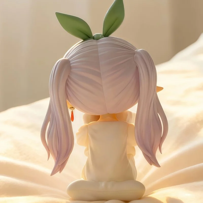 8cm Q Version Pajamas Frieren: Beyond Journey’S End Anime Figure Model Cute Frieren Desktop Ornament Computer Case Decor Gifts