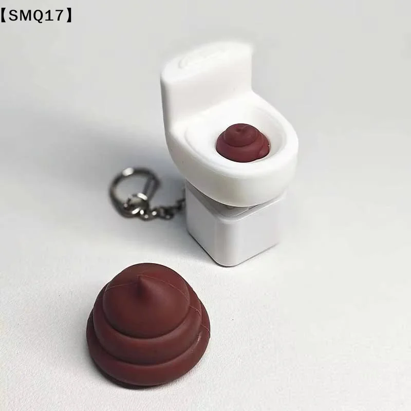 Funny Toilet Shaped Fidget Keyboard Fidget Toys Keychain Finger Button Clicker Decompression Toys【SMQ】