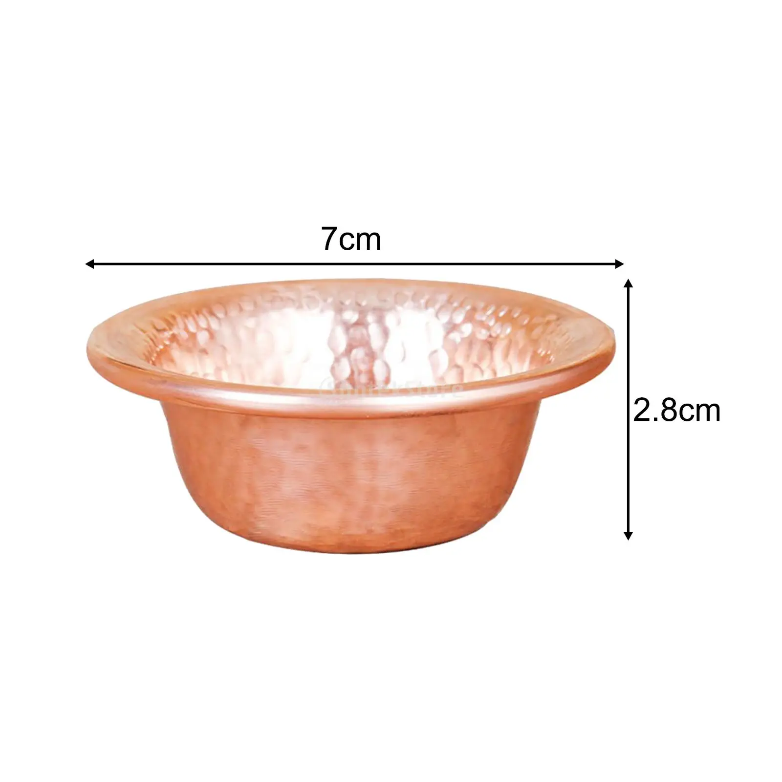 Small Copper Bowl Tabletop Decor Altar Supplies Pet Food Bowls Ornament for Meditation Rituals Sacrifices Home Kitchen Temple