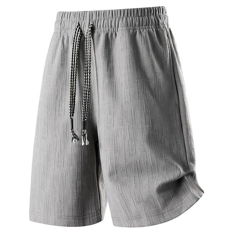 

Summer New Fashion Trendy Solid Color Breathable Sports Shorts Men's Casual Loose Plus Size High Quality Shorts M-8XL