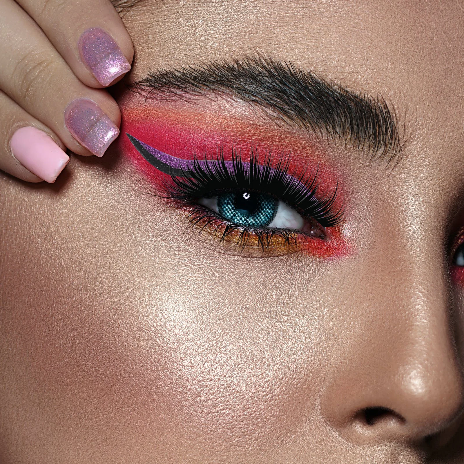 4 ペアつけまつげアイライナーデカール自己粘着アイラインテープ女性男性用防水長持ちフェスティバルコンサートコスチューム