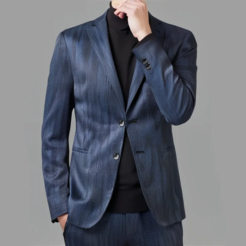 

Blazer New Fashionable Business Dinner, Slimming Gentleman's British-style Dress for Men, Best Man Printed Group Wear Blazer